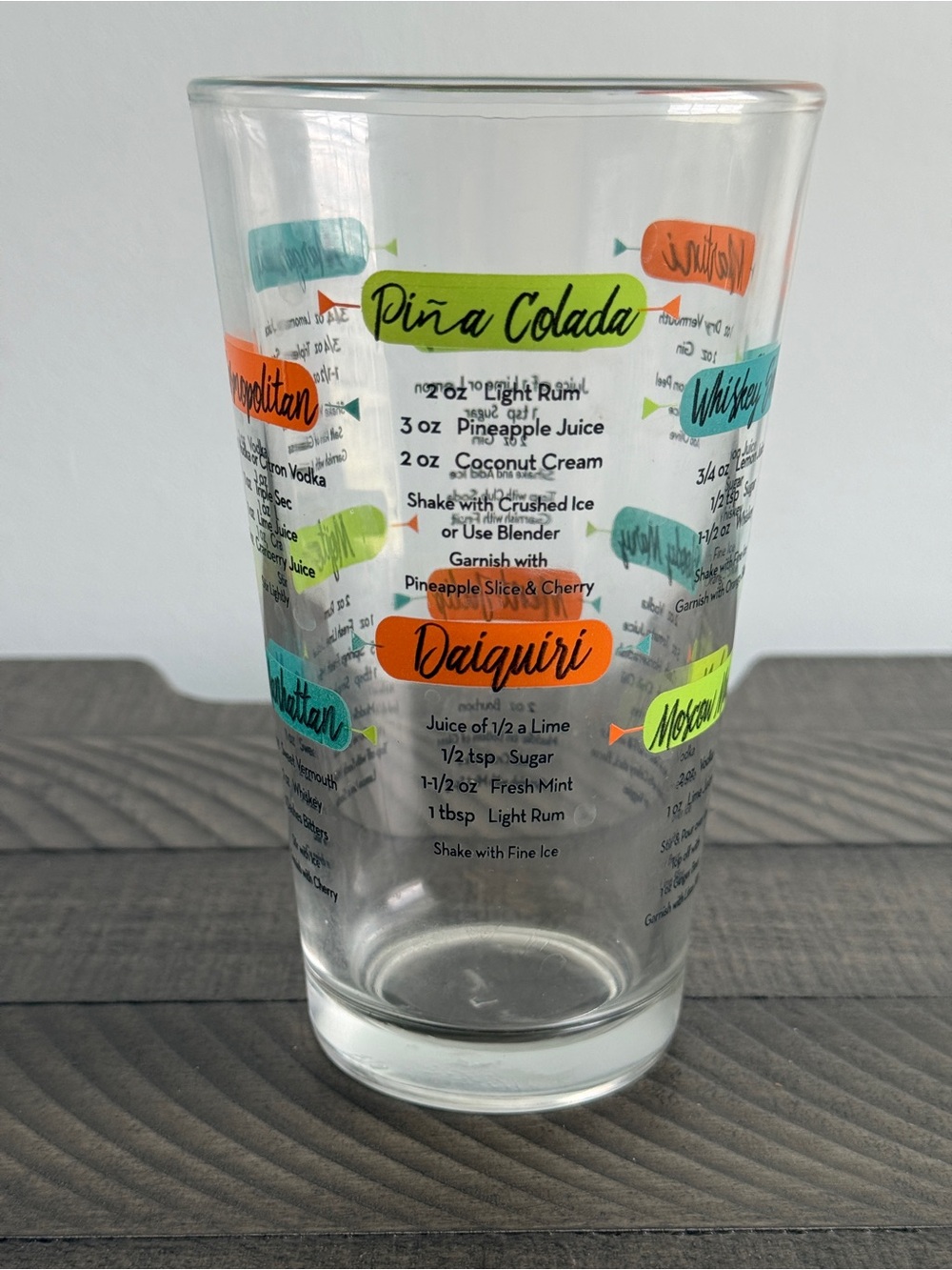 Libbey Cocktail Drink Mix Recipe Glass 16oz Classic Cocktail Recipes Bar Glass
